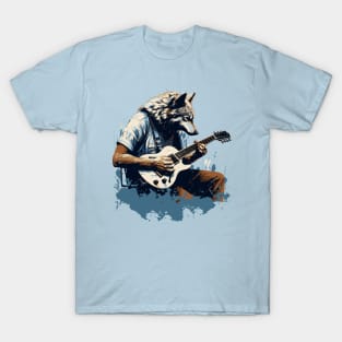 Wolf Playing Guitar T-Shirt